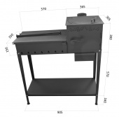 Печь под казан с мангалом